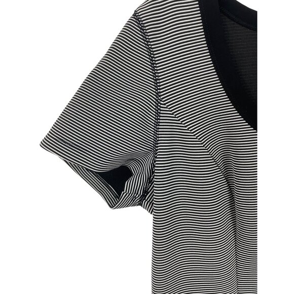 Robbie Bee Womens Black & White Striped Short Sleeve Dress Size XL - Picture 5 of 8